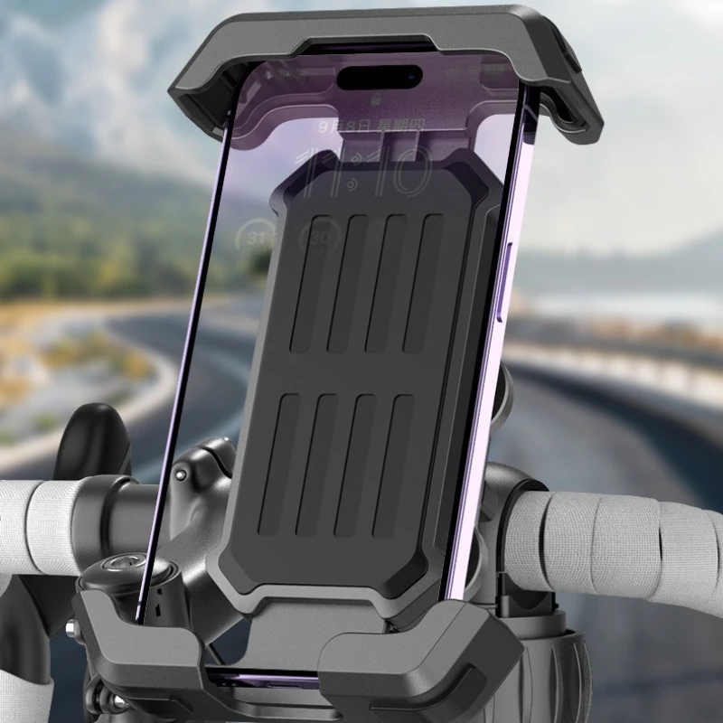 

For 4.7-7" Phones Anti-Shake Bike Phone Holder Quick Install Bicycle Motorcycle Phone Mount with Vibration Dampener