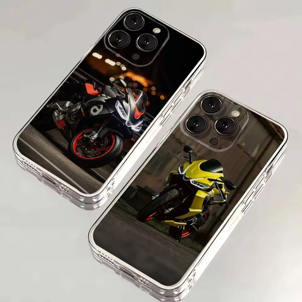 

A-Aprilia Motorcycle Phone Case For iPhone 16,15,14,13,12,11,17 Pro,Max,Plus,X,XS,XR,SE,Mini Transparent Soft Cover