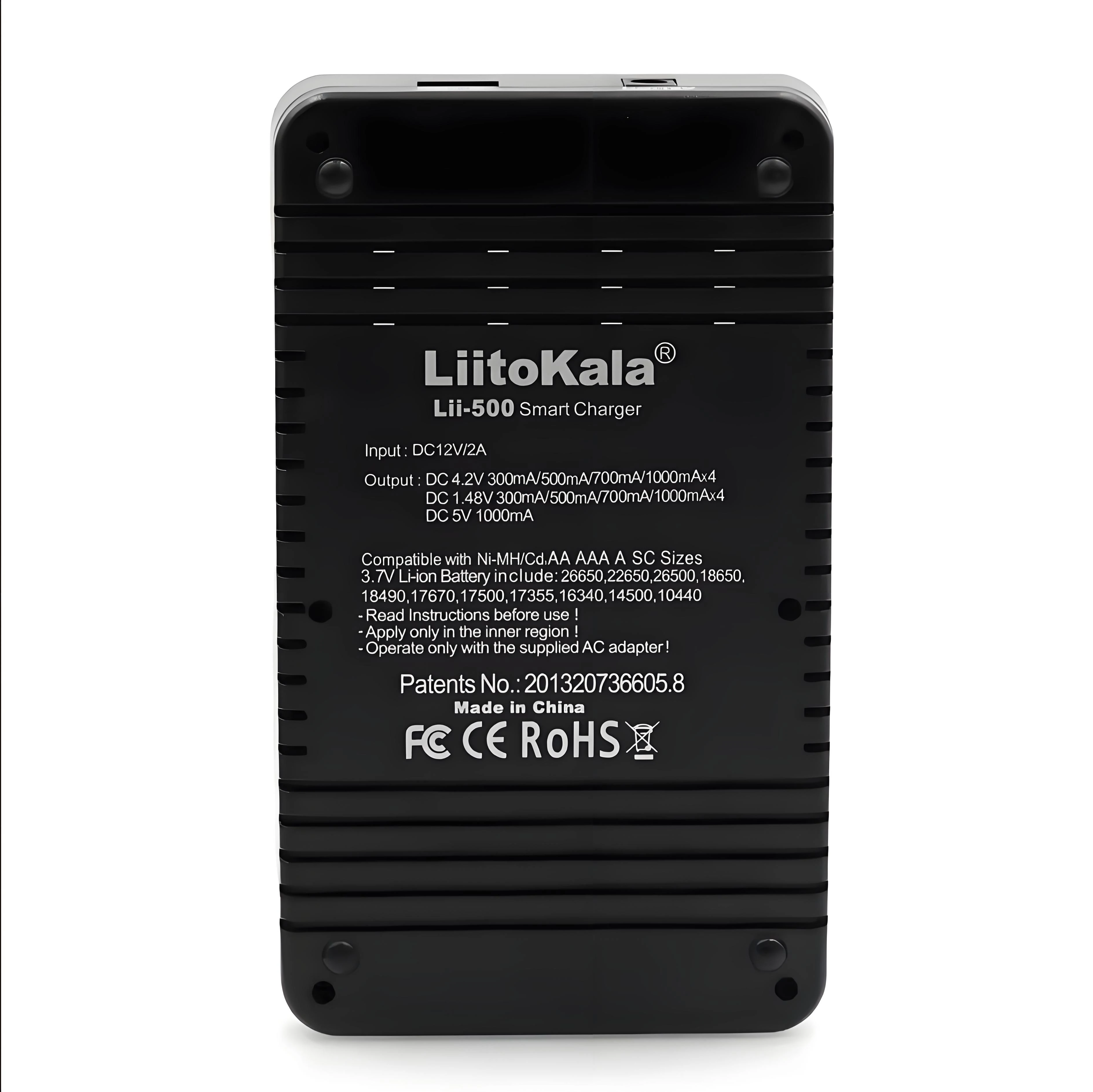 IitoKala Lii-500 chargeur LCD universel intelligent pour 18650/26650/AA/AAA/Ni-MH/Li-ion, écran LCD, testeur de capacité, emplacement indépendant
