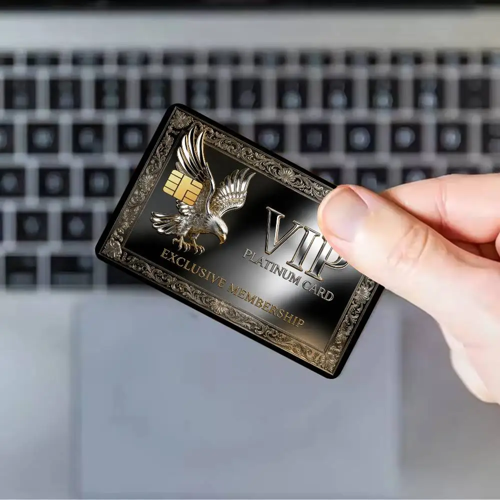 2D VIP Platinum Card Bank Credit Cards Bus Pass Stickers Cool Decoration Waterproof 4PCS Card view 3