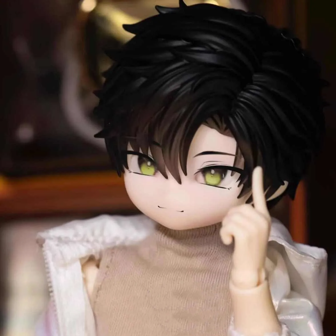 Love and Deepspace Zayne Fatto a mano OB11 OB22 GSC Capelli staccabili Parrucca Shell Piastre frontali Accessori per bambole BJD Gioco Anime Toy Ki
