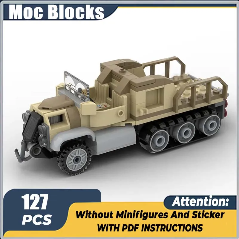 

Urban Car Model Moc Building Bricks Desert Half Track Model Technology Modular Blocks Gifts Christmas Toy DIY Sets Assembly