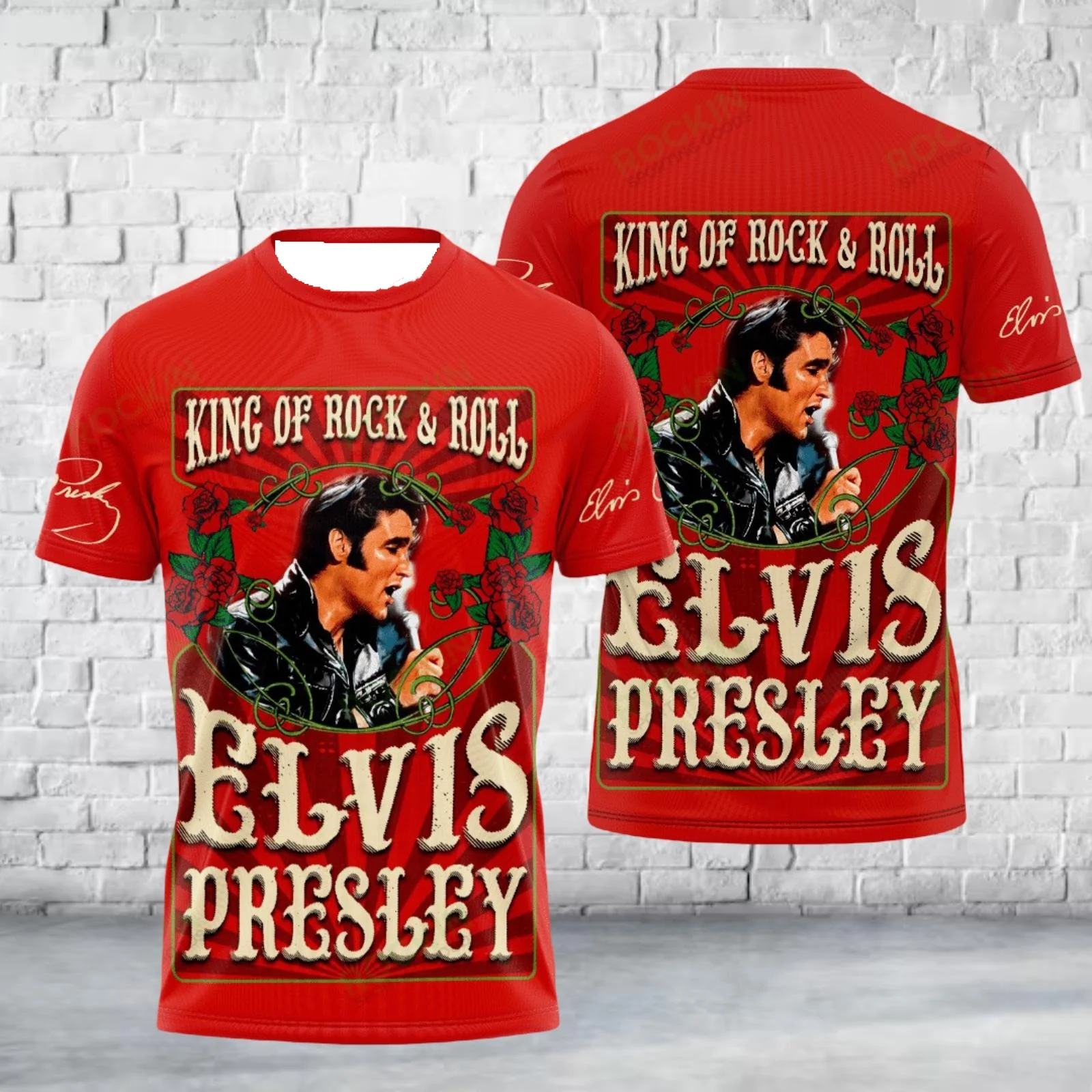 Neues 2026-27 Elvis Presley Herren-Trikot 3D-Druck Y2K Lässiges Schnelltrocknendes T-Shirt Geeignet als Trainingsbekleidung Familien-Partnerlook – Detail 5