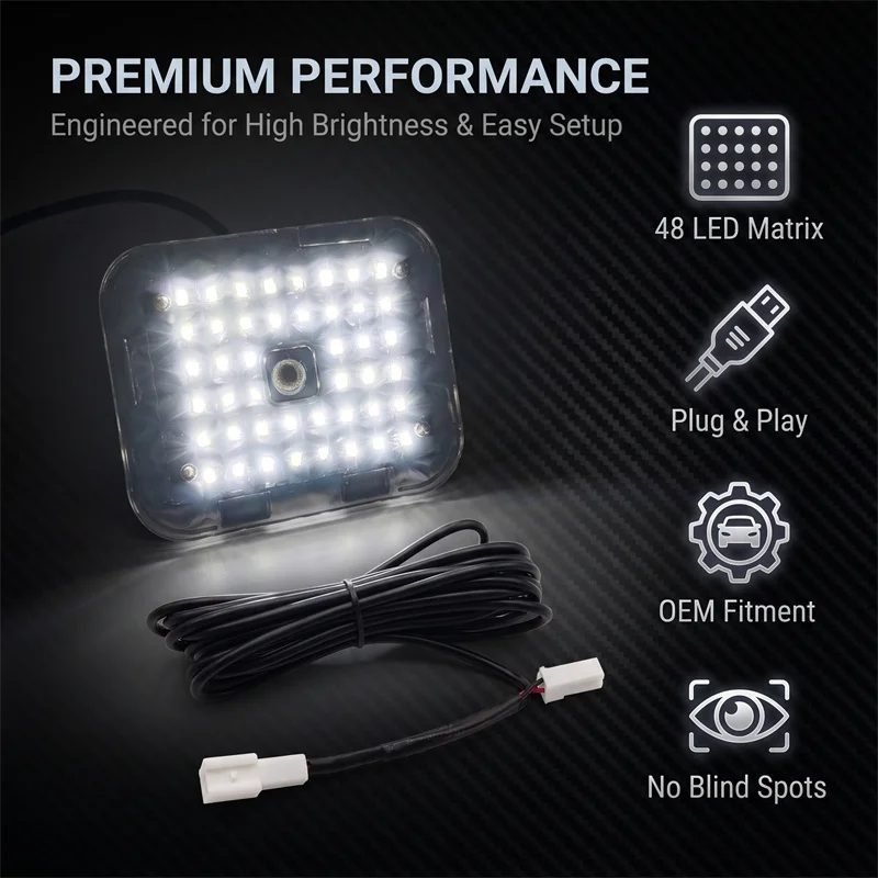 1PC White Full LED Rear Hatch Door Tailgate Lid Cargo Overhead Light For Honda 2023-2025 CR-V G6 Auto Trunk Open Light-up