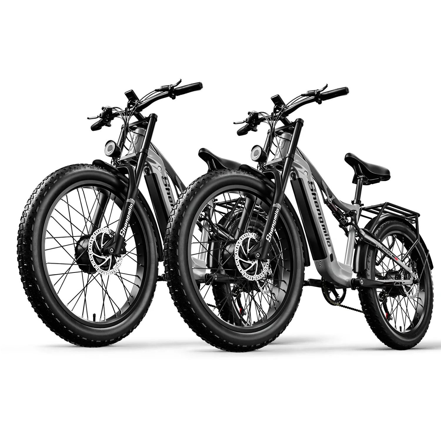 Shengmilo S600 Erwachsenen-Elektrofahrrad Herren E-Mountainbike mit Zwei Motoren, 48V840WH Akku, 26' Fatbike-Reifen Elektrofahrrad – Detail 18