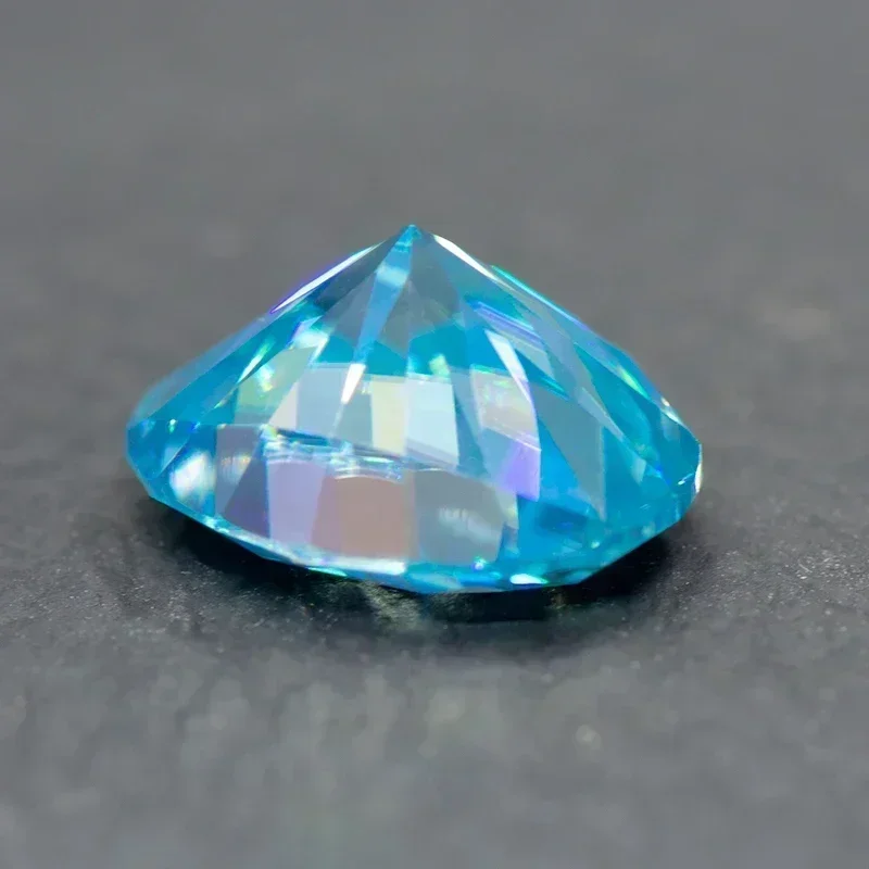 Moissanite corte oval aquamarine cor vvs1 com certificado gra para encantos contas diy jóias fazendo pulseira anel materiais principais