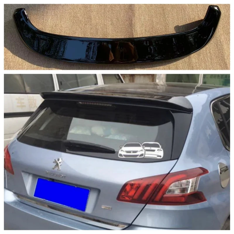 For Peugeot 308 Spoiler high quality abs plastic Car tail wing decoration rear trunk Spoiler For Peugeot 308 2014-2015