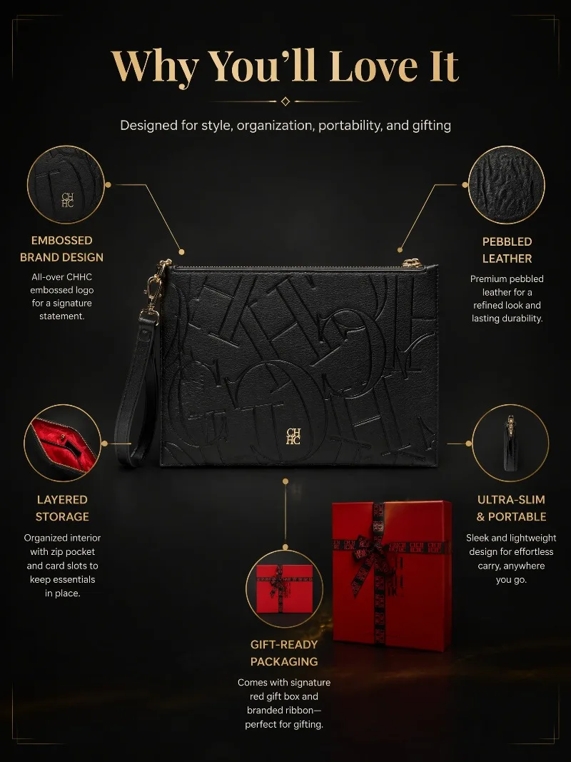 CHHC Neue Unisex-Kartenhalter-Geldbörse, modische Münztasche, schlankes Etui, echte Textur, Buchstabendruck, minimalistische klassische Geldbörse – Detail 4