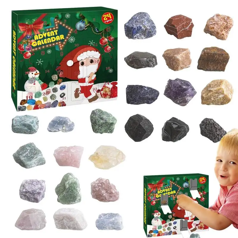 2024 Advent Calendar Gemstone Collection Count Down To Christmas 24 Days Christmas Countdown Calendars Gifts For Kids Girls Boys