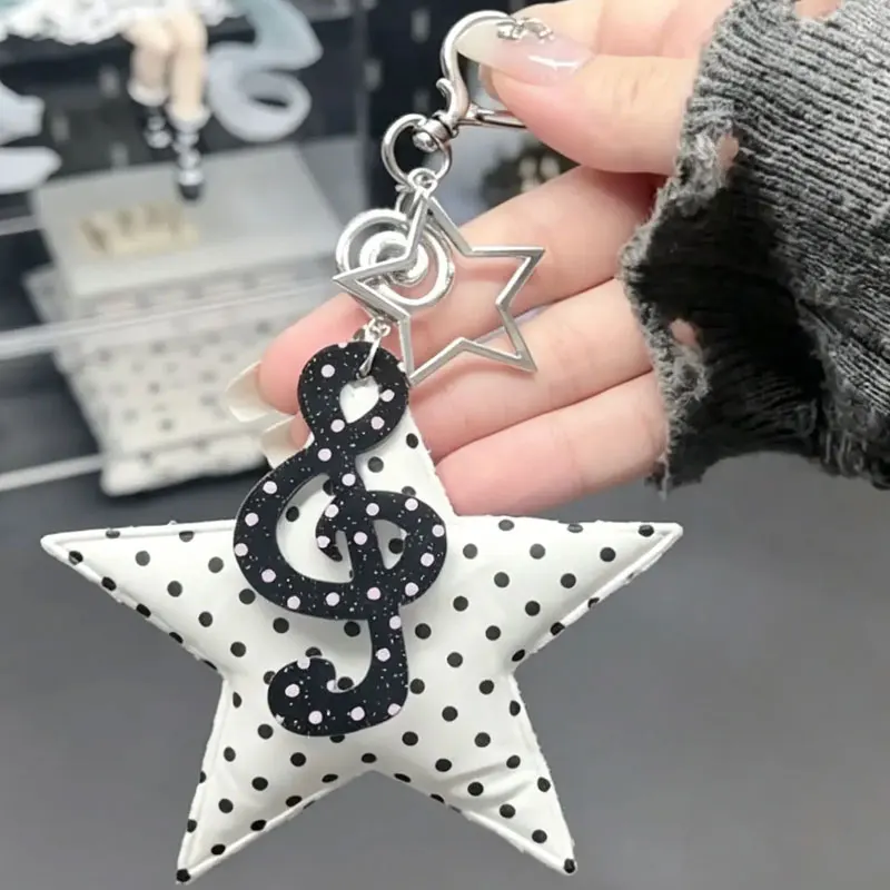 Japanese Antique Style Polka Dot Star Necklace Y2k Sweet and Cool Subculture Long Sweater Chain Ins Style Collarbone Chain
