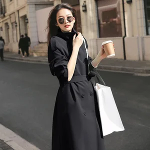 Weiße weiße Länge Modestech Coat Jacke für Frau 2021 Frühling Herbst Neuankömmling Street Street Street 6 Hauptverkäufe Trenchcoat Weiß - №6