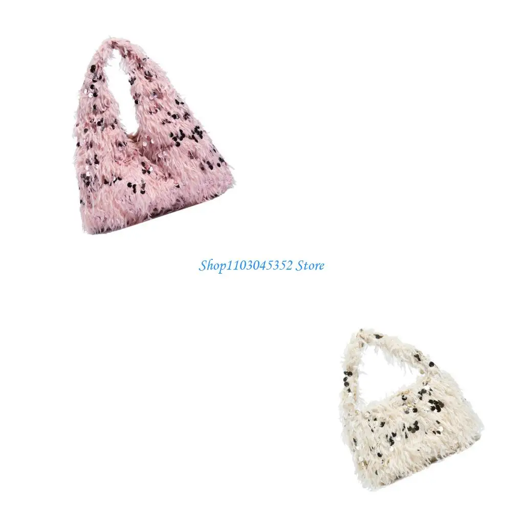 

Square Shoulder Bag Multifunctional Convertible Carry Glitter Embellishment