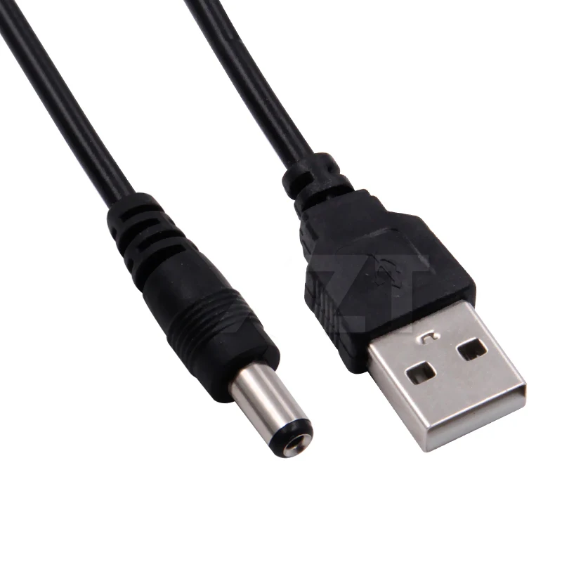 

1M USB Port To 5.5 x 2.1mm 5V DC Barrel Jack Power Cable Connector For Small Electronics Devices
