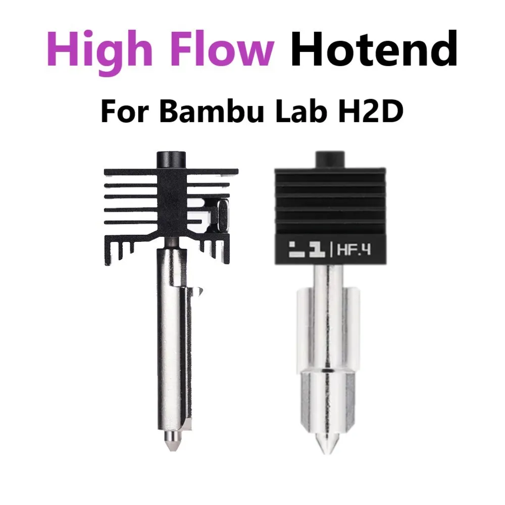 

H2d Hotend Highflow для лаборатории Bambu H2D Hotend H2d Bambu lab 0,4 мм Закаленная сталь Высококачественный горячий конец для деталей H2d 3D Pinter