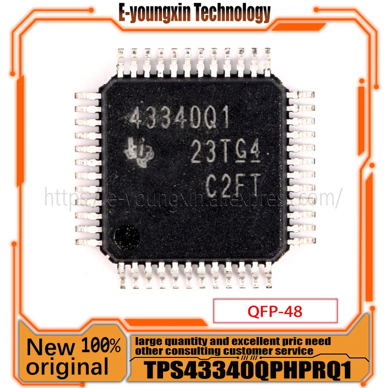 1PCS-10PCS 100% original authentic TPS43340QPHPRQ1 QFP-48 TPS43340 QFP48 Code: 43340Q1 Voltage Regulator Chip