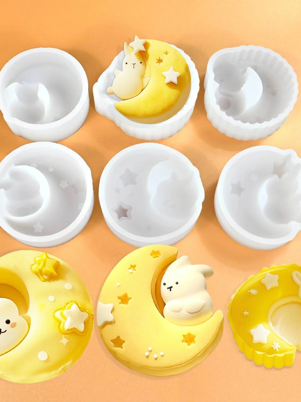 

Silicone Mooncake Mold Ice Cr Mousse Jelly Cartoon Sle Baking Tools for Home Use Commercial Use Teaching And More