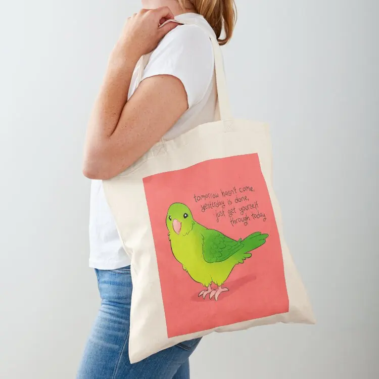 

Just Get Yourself Through Today Parrotlet Tote Bag Women bags large size bags shopper bag woman canvas bags