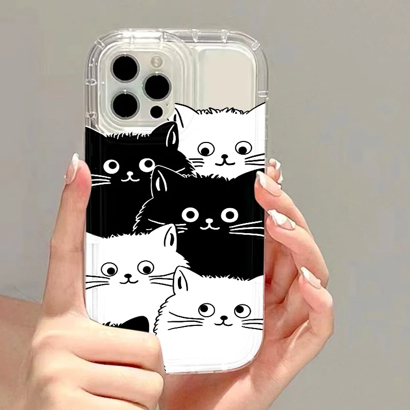 For Samsung Galaxy S23 Ultra Case Cute Cat Animal Case Samsung S 23 Ultra S22 Plus 5G S21 S20 FE A04 A03 A02 Silicon Cases Cover