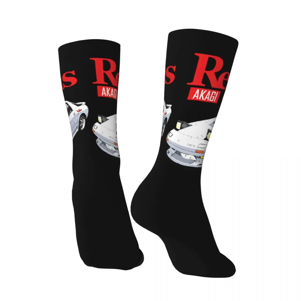 Hip Hop Vintage Akagi Redsuns Ryosuke Crazy Men's compression Socks Unisex Initial D Harajuku Seamless Printed Funny Novelty