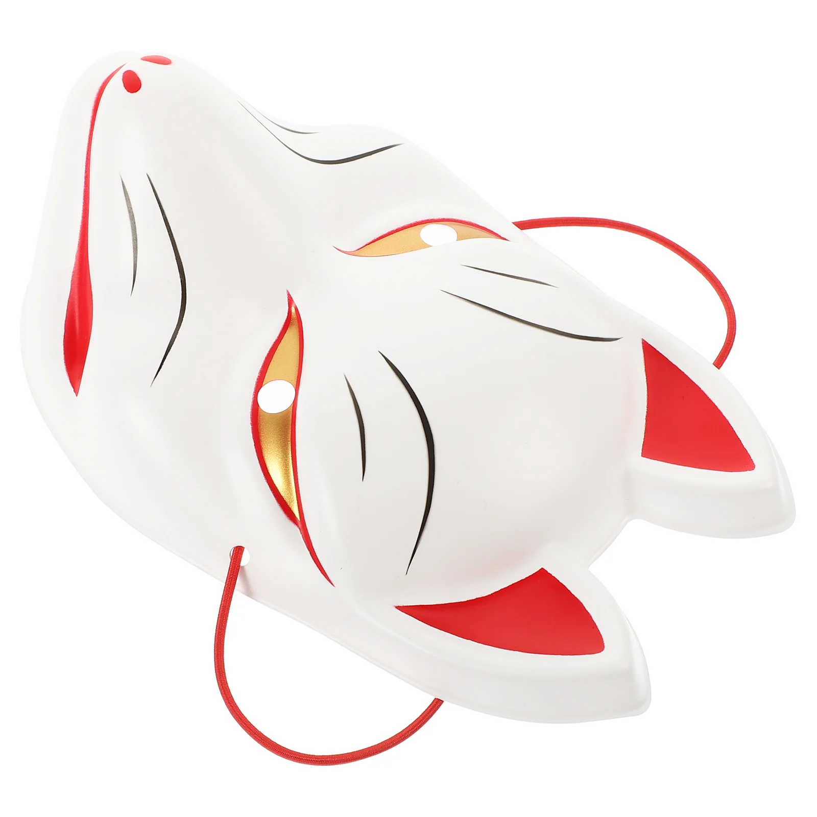 Half Face Fox Mask para Cosplay, Performance de Festa, Palco e Festival Dress Up Decoration, Máscaras Brancas