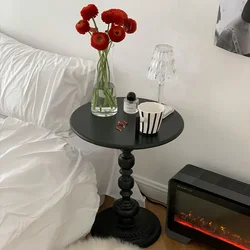 American Style Sofa Side Iron Vintage Bedside Balcony Small Coffee Table Living Room Minimalist Matching Small Round Table