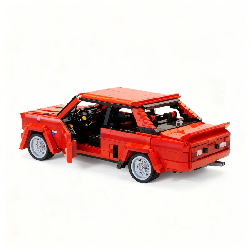 3391PCS MOC City Champions Super Car Fiat 131 Abarth Rally Stradale Model Technology DIY Creative Assembly Bricks Display Gift
