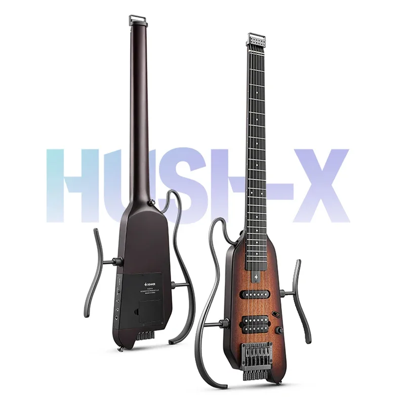 

Donner HUSH-X 38 Inch Electric Guitar Lock Technology Zero Design Rock Starter Portable Headless Electric Guitar