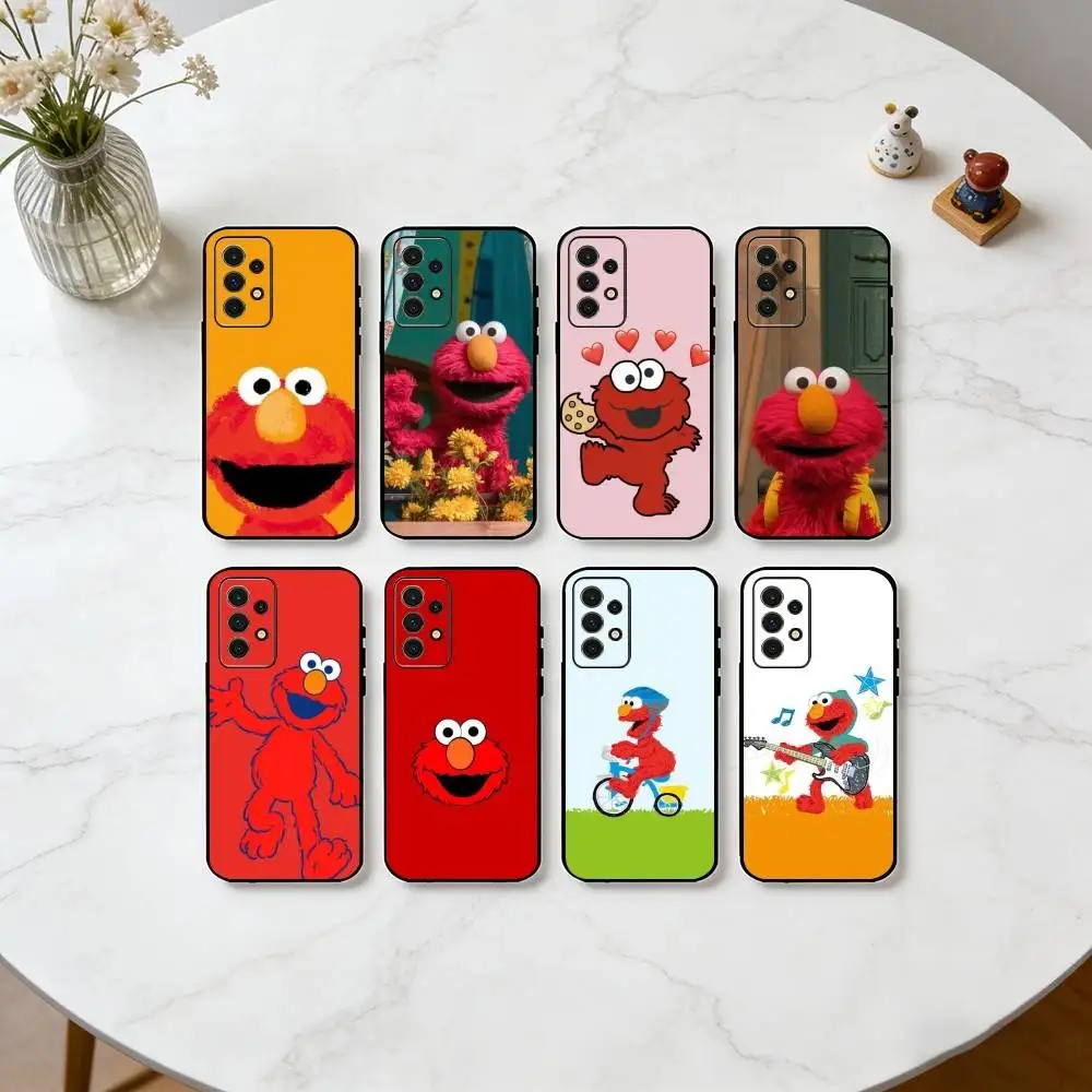R-Red Furry Red Cookie Monster  Phone Case Black Silicone Soft For Samsung S25,S24,S21,S22,S23,S30,Ultra,S20,Plus,Fe,Lite