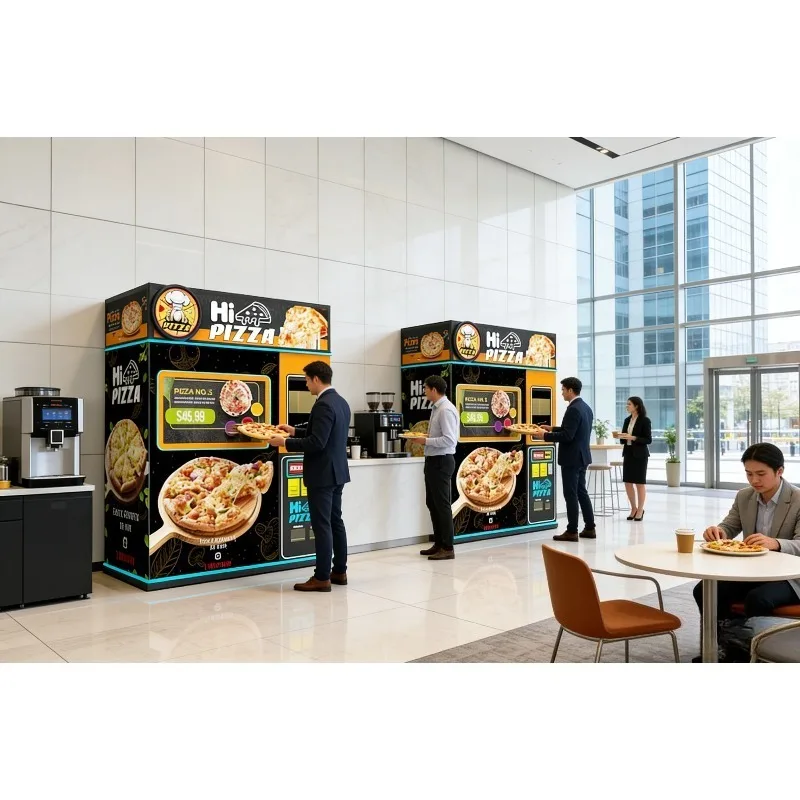 Automatic Pizza Making Vending Machine Fresh Hot Pizza Outdoor Food Vending Machine Best Seller for Commercial Use