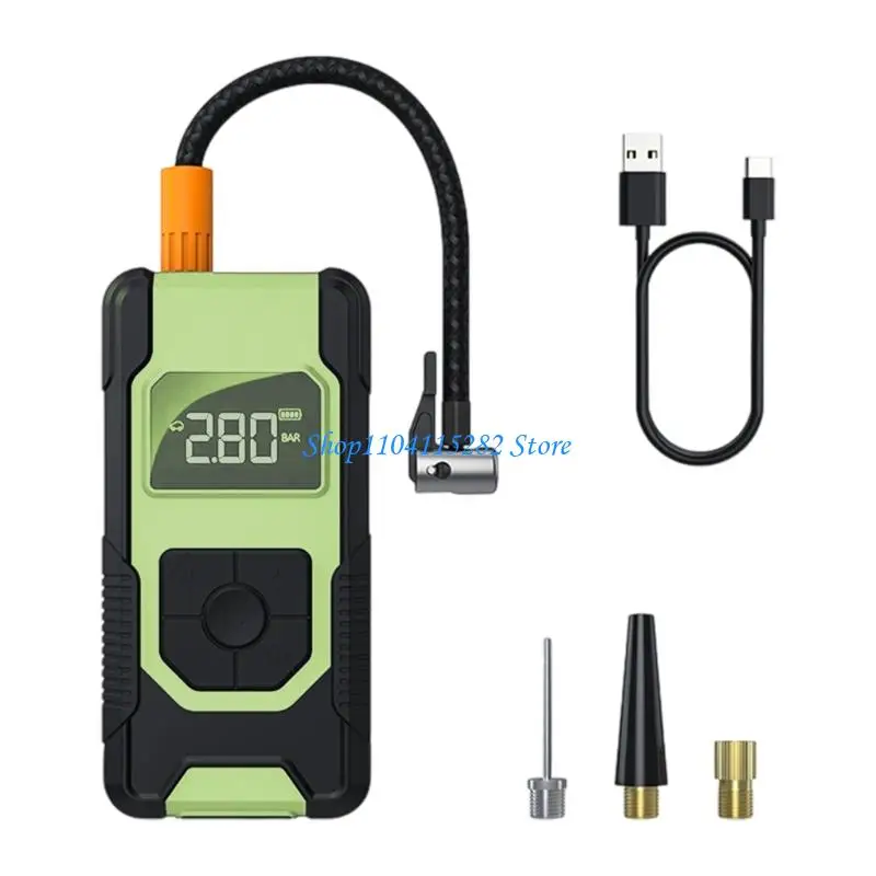 

Multipurpose Tire Inflator Air Compressor For Car Bikes Balls Portable Auto Stop