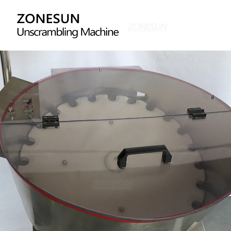 ZONESUN Automatic Unscrambler Turntable Rotary Plate Plastic Glass Bottle Vial Sorting Feeder ZS-LP750