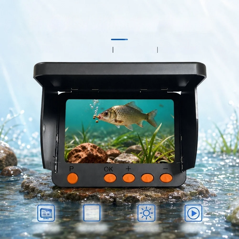 Fish Finder Camera With 4.3 Inch Monitor & 20M Cable 220 Degree Low-Light Underwater For Video Fishing Camera Fishing Accessory