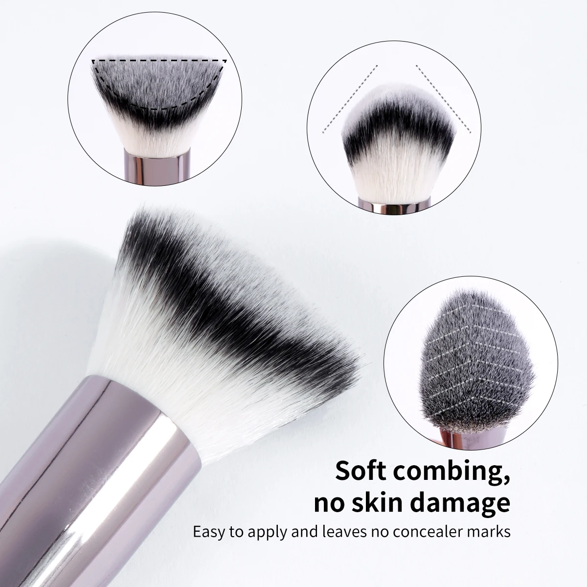 MAANGE Angled Contour Makeup Brush Premium Synthetic Hair Kabuki Foundation Brush for Base Makeup Blending Liquid Cream Powder