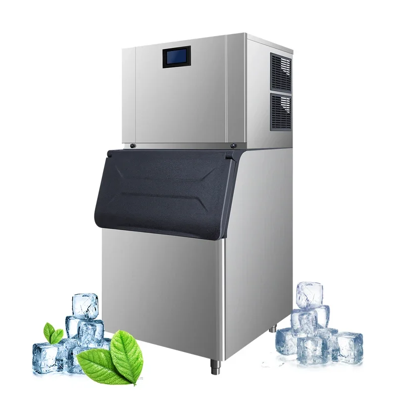 

ICE-1000P hot sale stainless steel ice maker machine cube Ice Machine 500kg ice bin storage 280kg