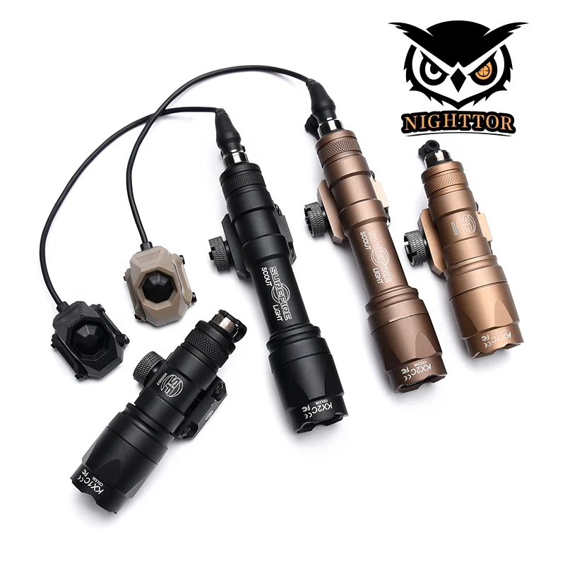 

WADSN M300 M600 Tactical Hunting High Lumen Constant-on Flashlight with Unit AXON Switch SF Plug Picatinny Rail