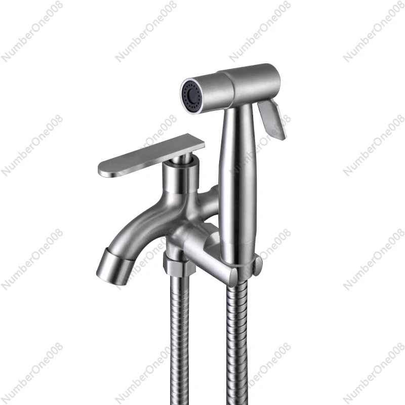 

Wall Mounted Outdoor Garden Mop Pool Faucet Stainless Steel Double Using Bibcock Tap Cold Water Tap Toilet Shower Bidet Faucet