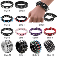 Halloween Punk Rock Band Rivet Bracelet Gothic Fashion Men's And Women's Bracelet Daily Holiday Party Wear Valentine's Day Gift