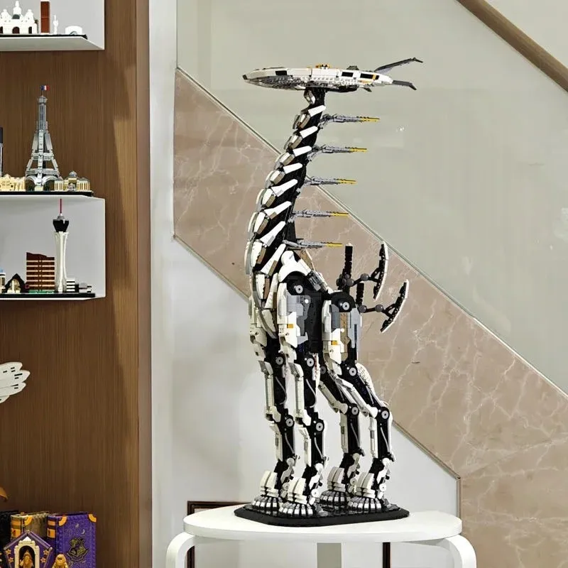 

Классические игры, персонажи MOC, огромная версия, модель жирафа, животное, мех, строительные блоки, горизонт, сборочные украшения, игрушки «сделай сам», подарок