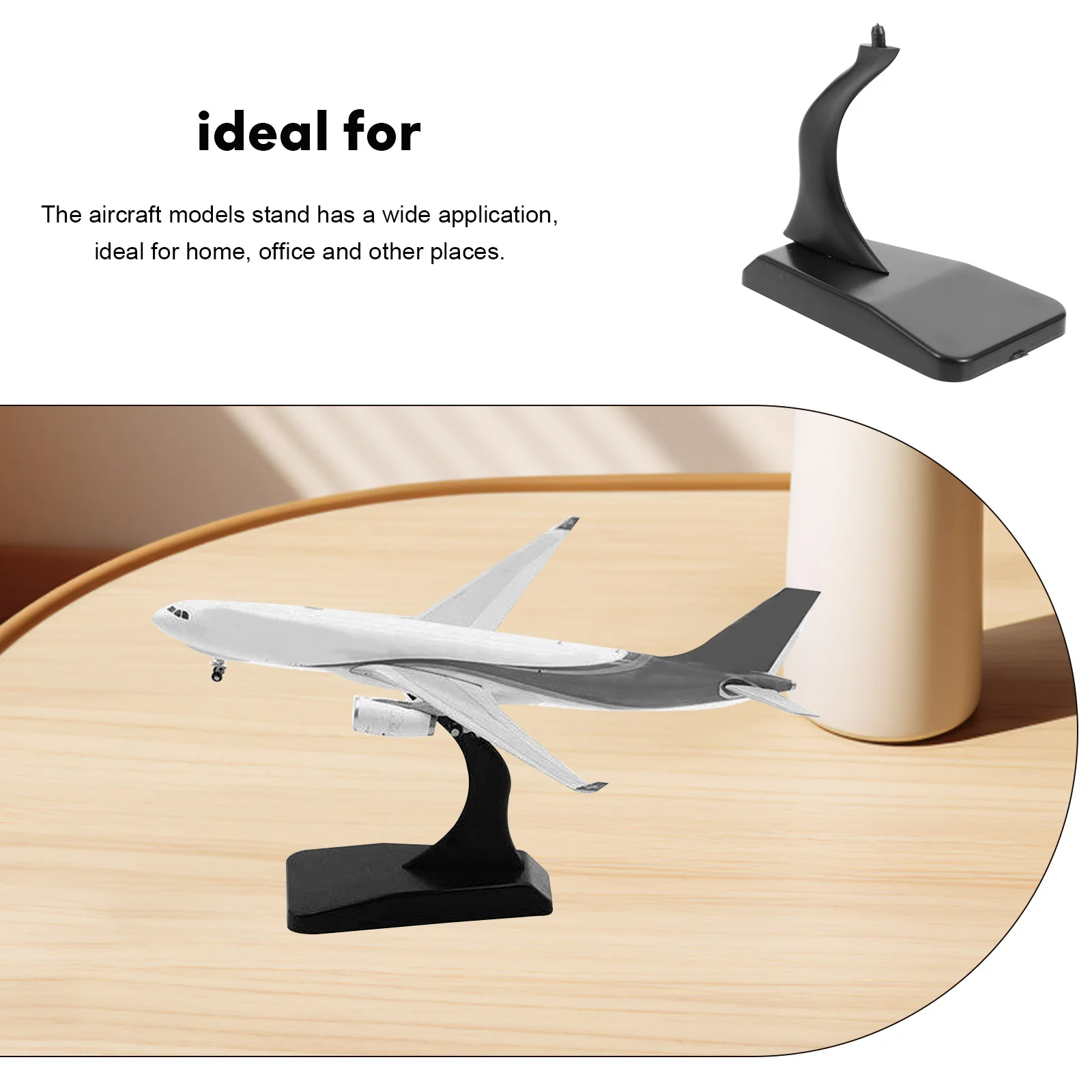 2 個航空機モデルディスプレイスタンド軽量ポータブルホームオフィス装飾ショーケースホルダーおもちゃの置物スタンドプラスチックサポート