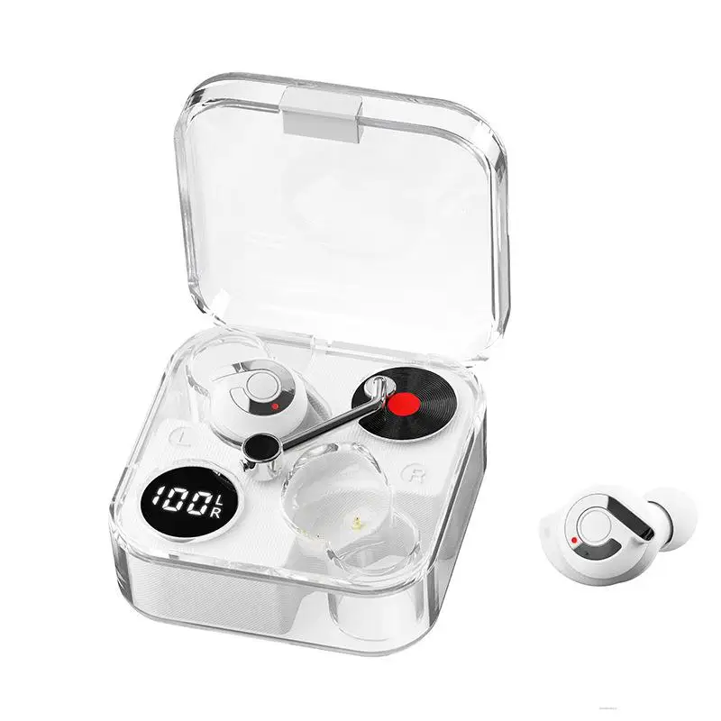 

Transparent Wireless Bluetooth Headphone Digital Display E-Sports Headset Earphone 6D Stereo Surround Music Sports In-Ear TWS