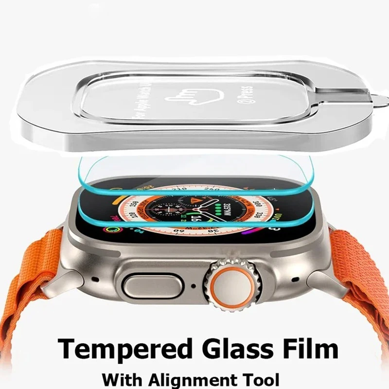 1-3 SZT. Łatwa Instalacja Szkło Hartowane do Apple Watch Ultra 2 49mm Ochrona Ekranu Przed Zarysowaniami Folia Ochronna do iWatch Ultra 3 — zdjęcie produktu 3