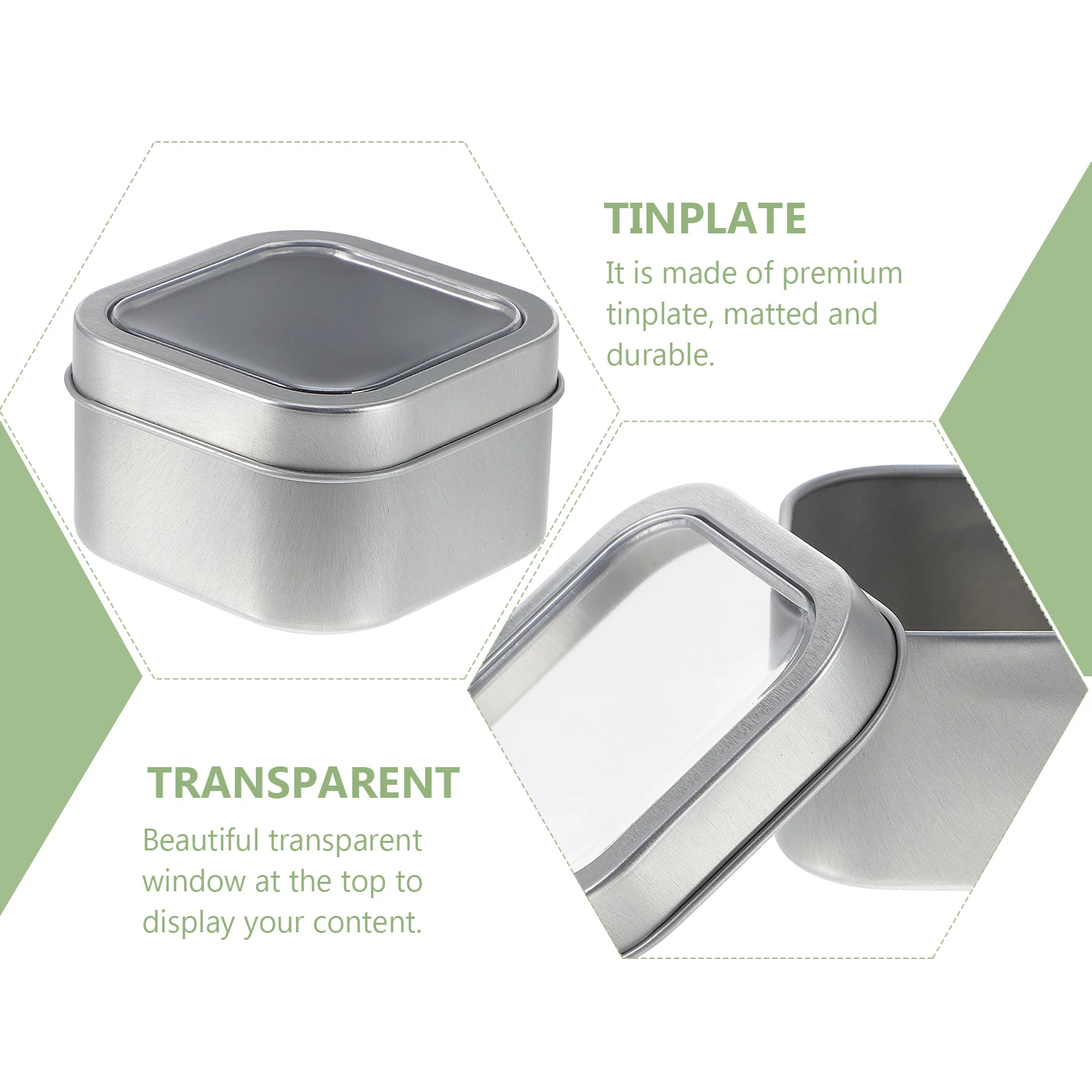 

15 Pcs Gift Box Square Tins with Lids Cookie Jar Container Pvc Containers for Making Candles