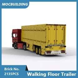 MOC Building Blocks Walking Floor Trailer 15 Studs Wide DIY Assembled Bricks Creative Educational Display Toy Xmas Gifts 2135PCS