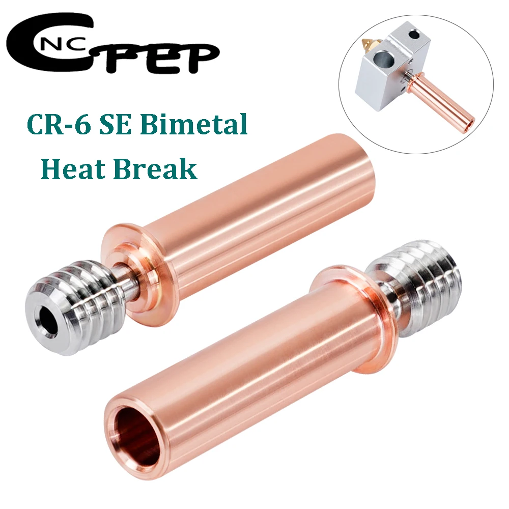 

2pcs Heat Break For CR6 SE Ender 3 Neo CR10 Smart Bimetal Throat 3D Printer Parts CR-6 SE Bi-Metal Heatbreak Hotend