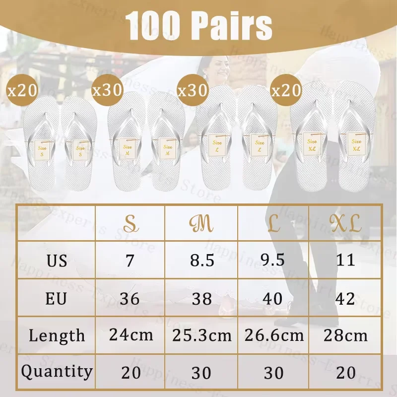 24-120 paar bruiloft slippers voor gasten bulk hotel spa bruiloft sandalen pantoffels met maat gunsten bruiloft gunsten voor gasten - afbeelding 1