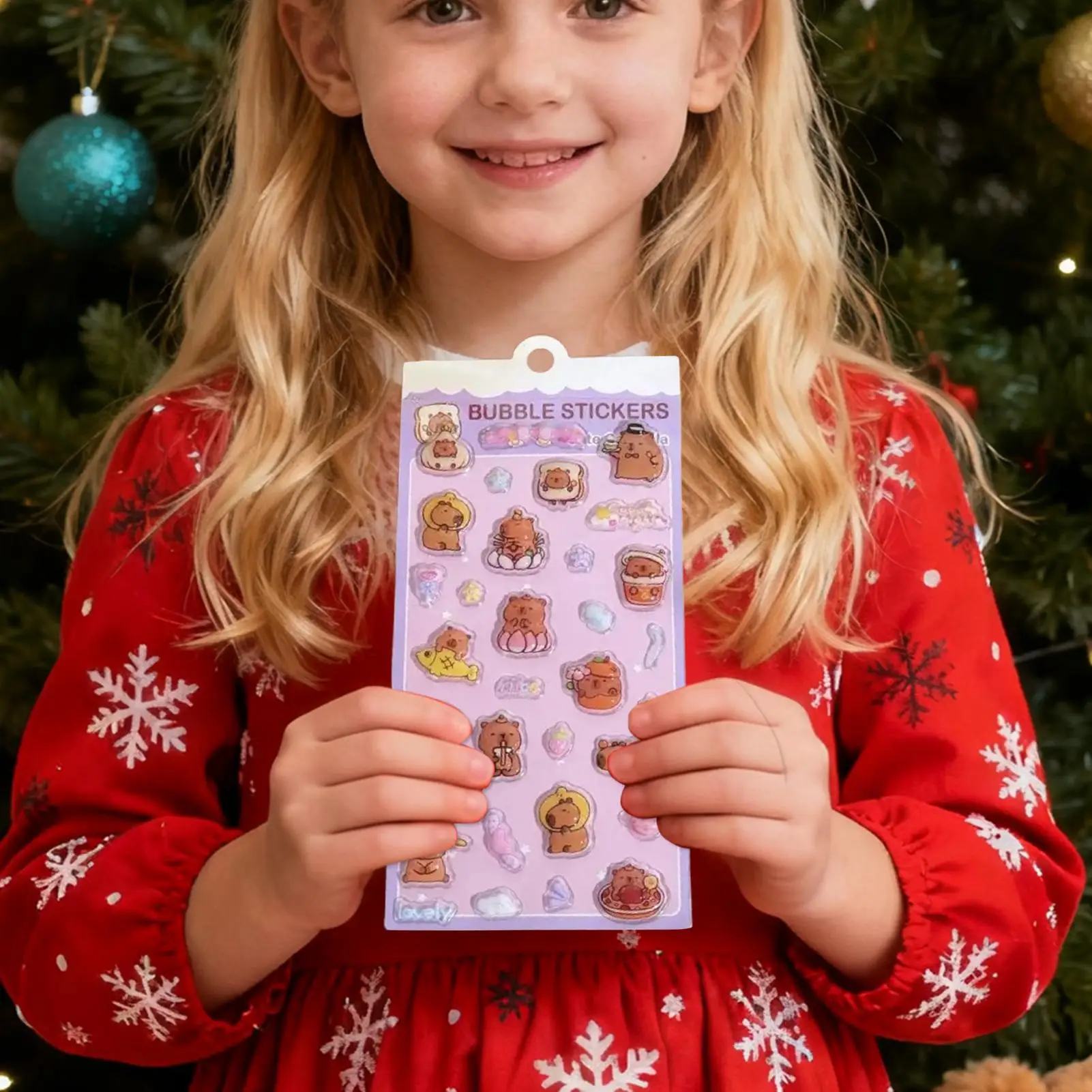 Naklejki 3D Samoprzylepne Kapibary Scrapbooki Naklejki 3D Kreskówkowe Naklejki Puff na Laptopy Obudowy Telefonów Urodziny Imprezy Klasowe