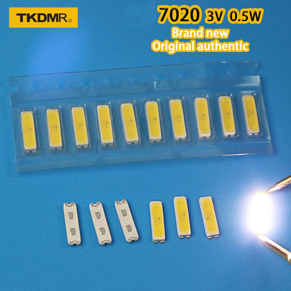 

TKDMR 120PCS INNOTEDK светодиодный подсветка 7020 3V 0,5 W белый Холодный 40 лм для ремонта телевизора Бесплатная доставка