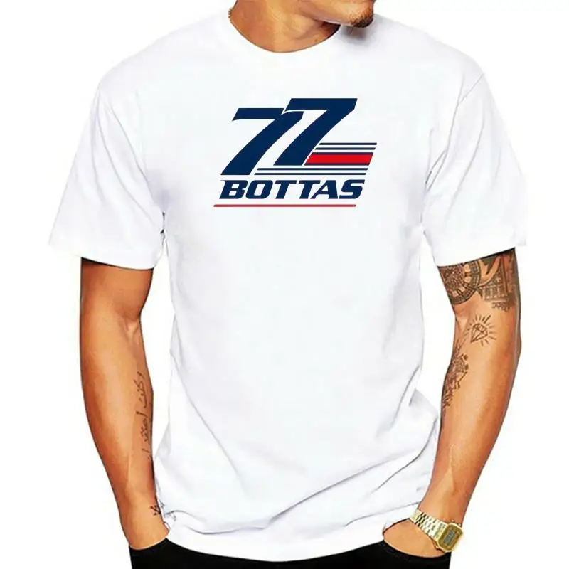 Bottas 77 Motor Racing T-Shirt  New Men Hot Fashion Solid T Shirt Logo T Shirts