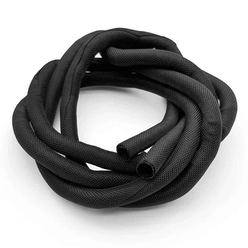 Opening Self Closing PET Braided Expandable Split Wrap For Large Size Home Appliance Water Heater Power Cable Wire Loom Cover
