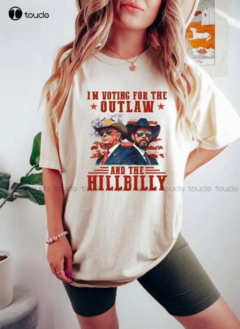 Trump I'm Voting For The Outlaw And Hillbilly Trump Vance Shirt, Ridin With The Outlaw Shirt, Trump Shirt, Donald Trump Sweatshi